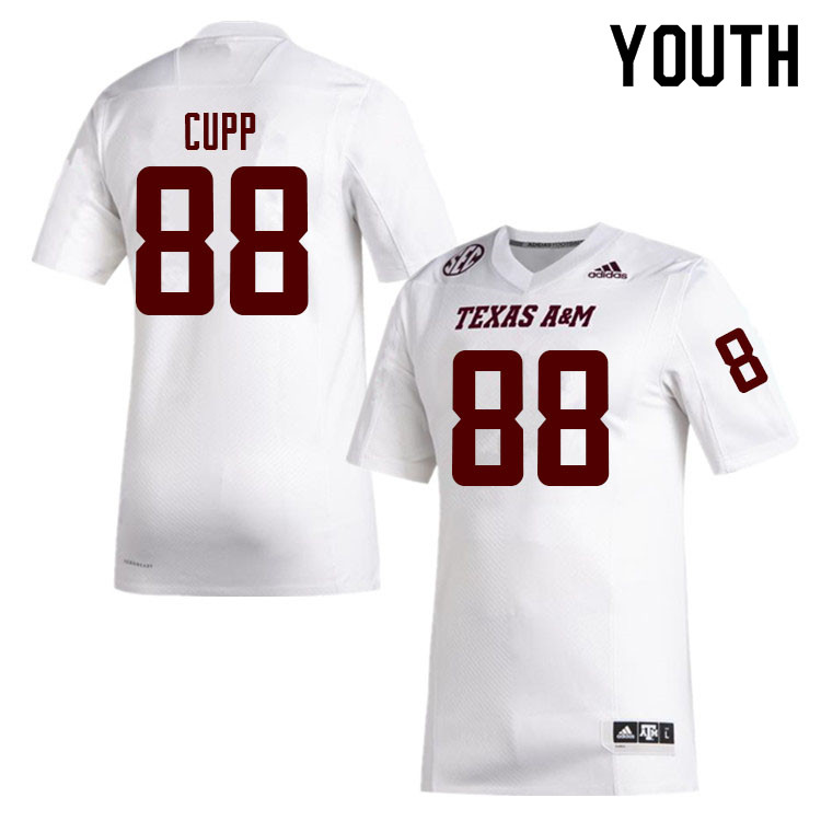 Youth #88 Baylor Cupp Texas A&M Aggies College Football Jerseys Sale-White